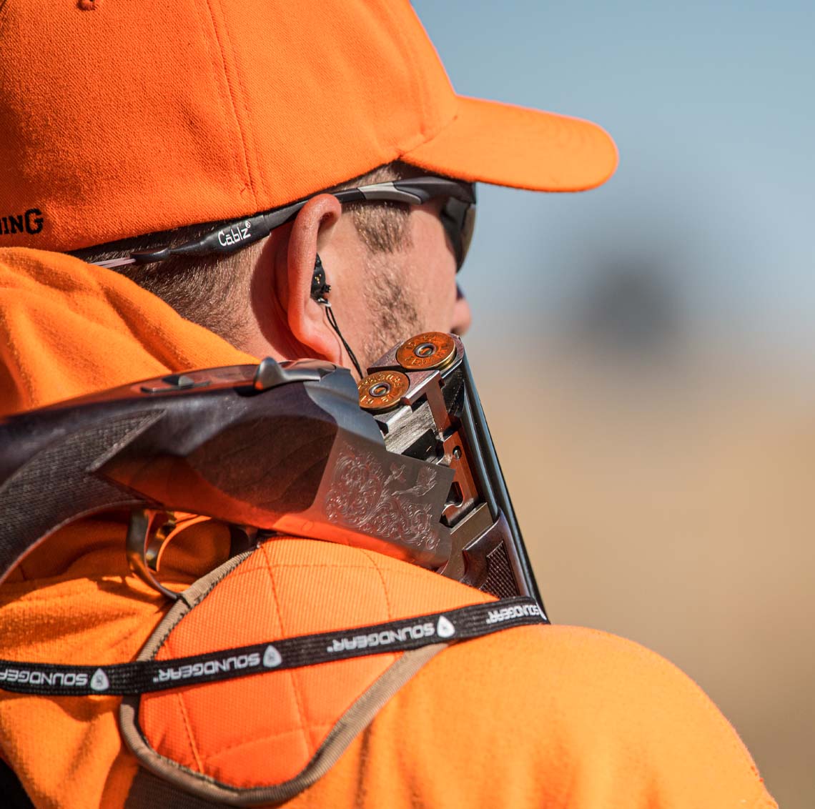 Hunter using soundgear hearing protection